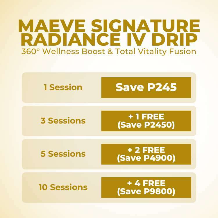 MAEVE SIGNATURE RADIANCE IV DRIP - 360° Wellness Boost &amp; Total Vitality Fusion